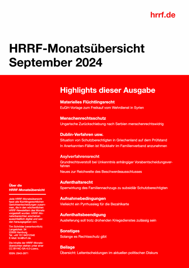 Monatsübersicht September 2024
