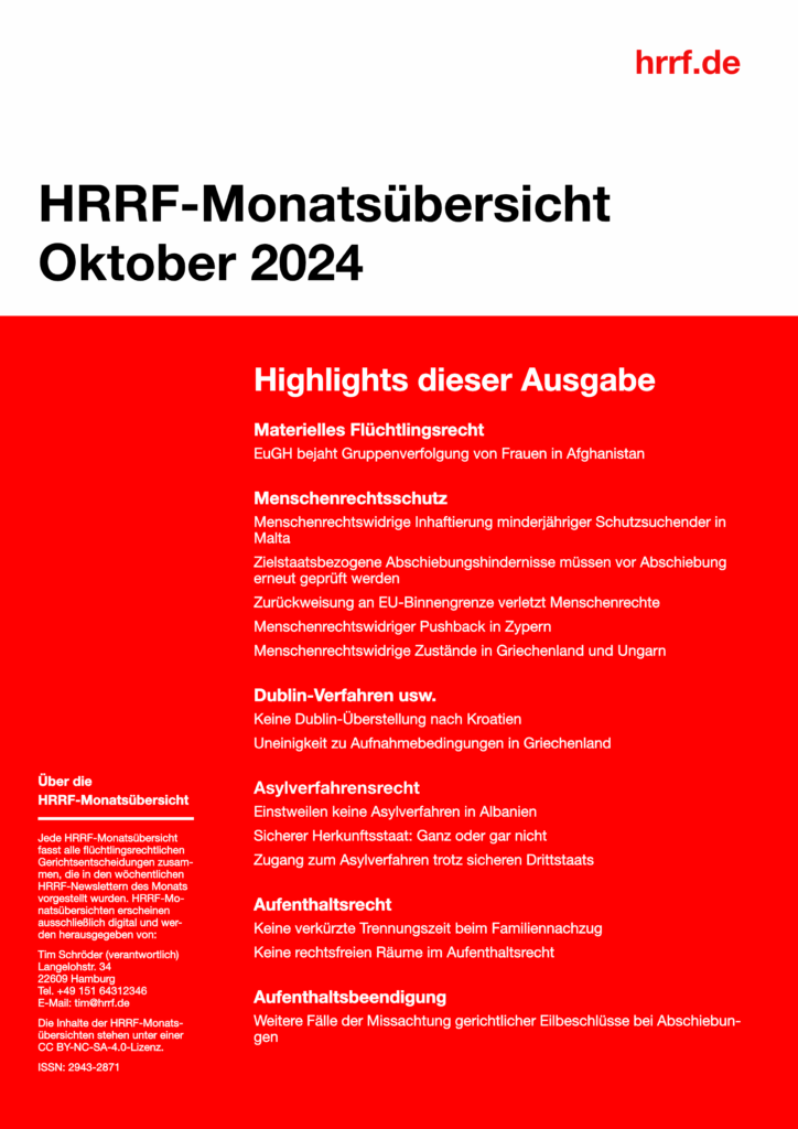 Monatsübersicht Oktober 2024