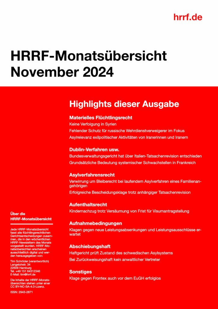 Monatsübersicht November 2024