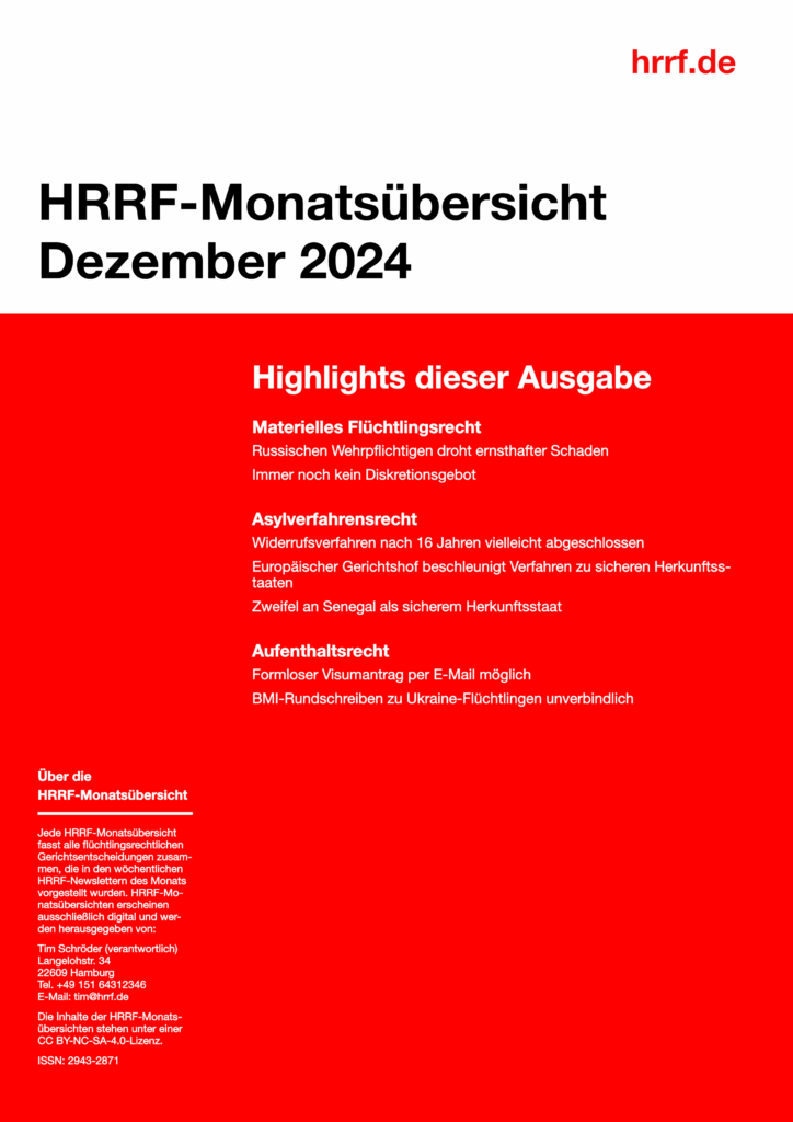 Monatsübersicht Dezember 2024
