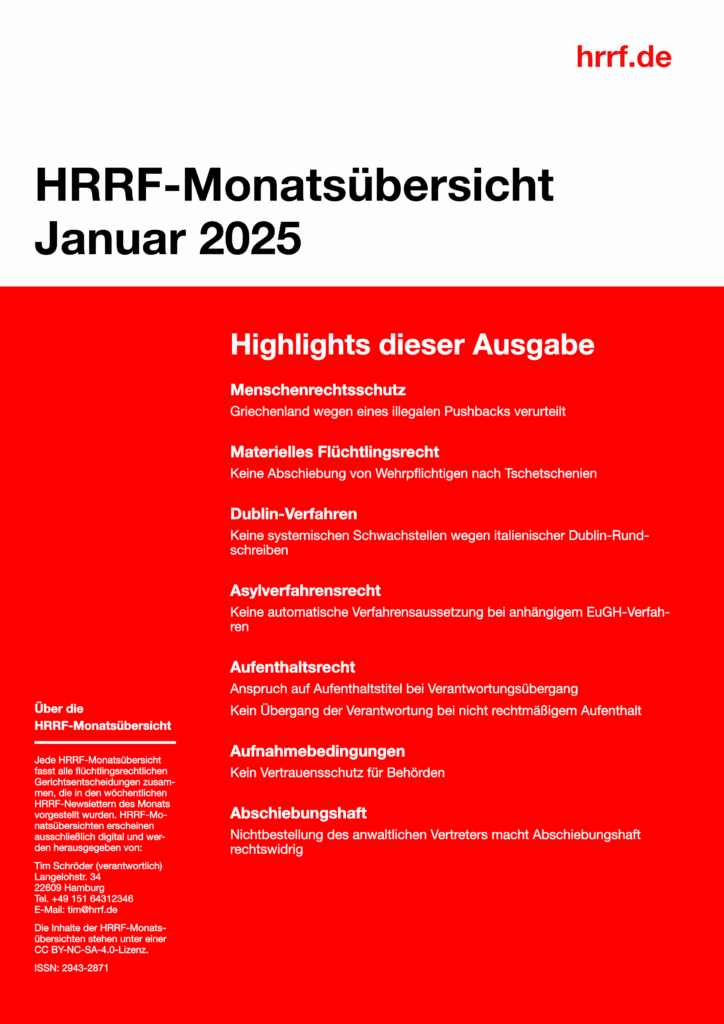 Monatsübersicht Januar 2025